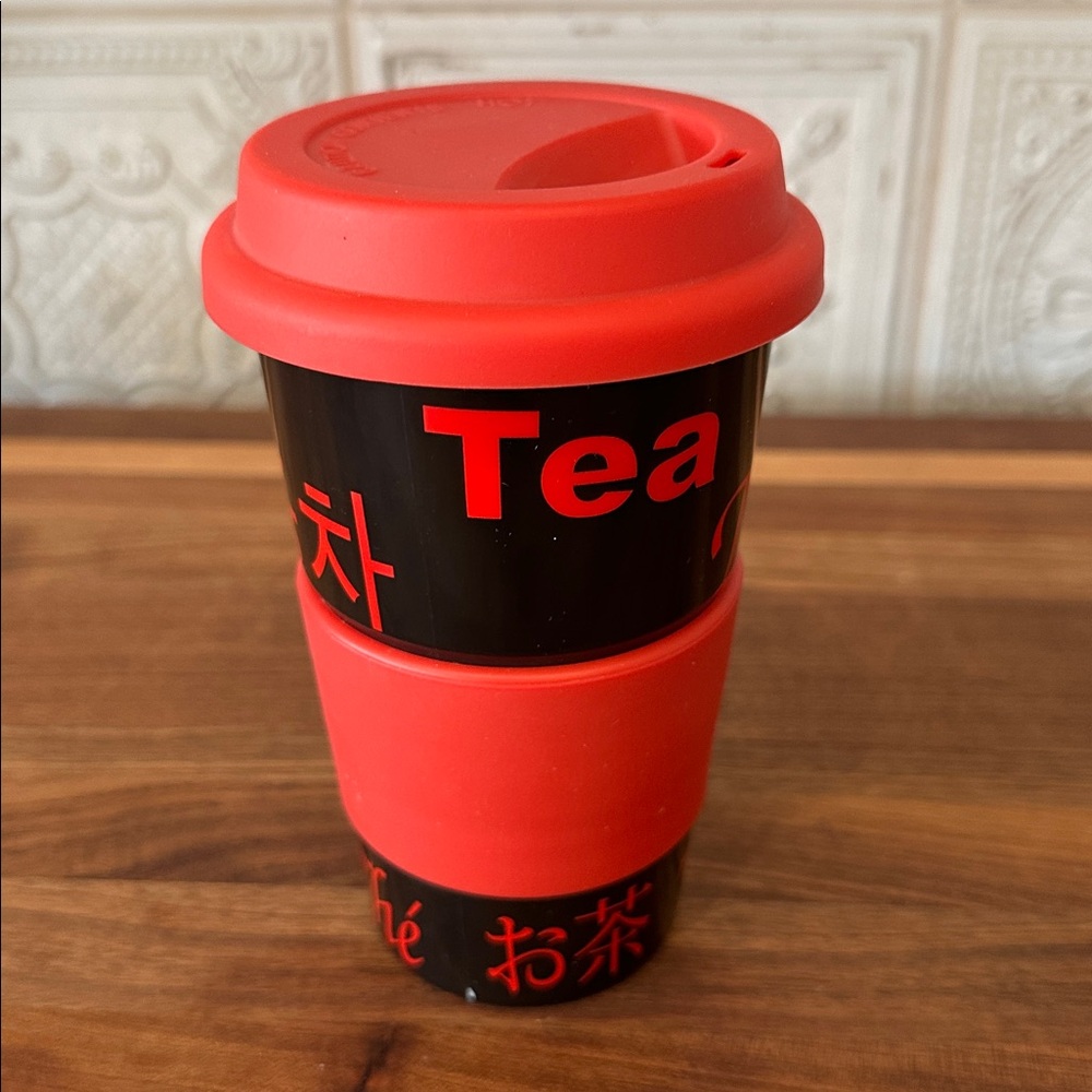 World Market Ceramic "Tea" 16 OZ Travel Tumbler - Picture 5 of 9